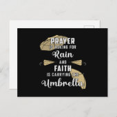 Regenwolk paraplu weer regendruppel regenachtig ge briefkaart (Voorkant / Achterkant)