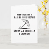 Regenwolk Weer Regendruppel Paraplu Gift Idee Kaart (Gele Bloem)