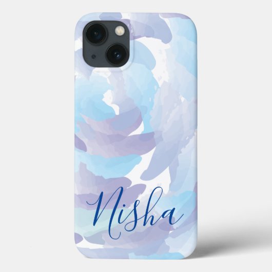Regenwolken Aquarel Gepersonaliseerd Case-Mate iPhone Case (Achterkant)