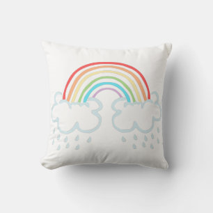 Regenwolken en regenboog kussen