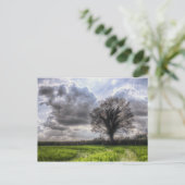 Regenwolken in lente HDR. Briefkaart (Staand voorkant)