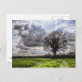 Regenwolken in lente HDR. Briefkaart (Voorkant / Achterkant)