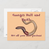 regenworm Briefkaart (Voorkant / Achterkant)