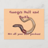 regenworm Briefkaart (Voorkant)