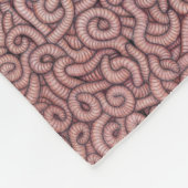 Regenwormen (groot) fleece deken (Hoek)