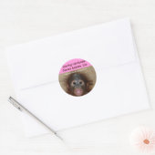 Regenwoud Baby Orangutan Ronde Sticker (Envelop)