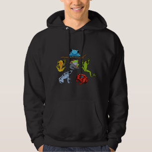 Regenwoud Dieren Amfibieën Verzameling Padden Kikk Hoodie