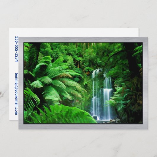 regenwoud en watervallen kaart (Voorkant / Achterkant)