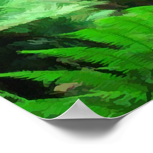 regenwoud en watervallen poster (Hoek)