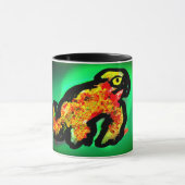 Regenwoud kameleon kunst mok (Midden)