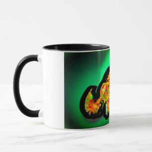 Regenwoud kameleon kunst mok