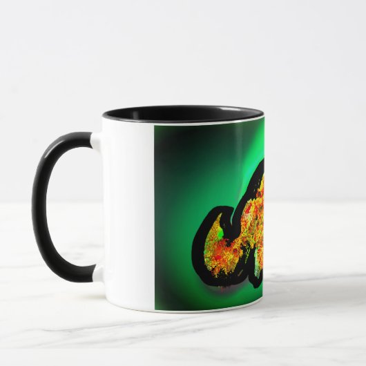 Regenwoud kameleon kunst mok (Links)