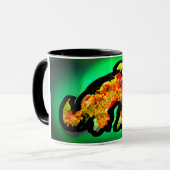 Regenwoud kameleon kunst mok (Voorkant links)