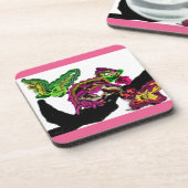 Regenwoud Kameleon plezier Bier Onderzetter (Linkerzijde)