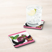 Regenwoud Kameleon plezier Bier Onderzetter (Rechterzijde)