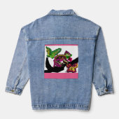 Regenwoud Kameleon plezier Denim Jacket (Achterkant)