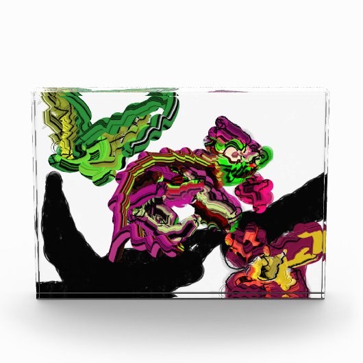 Regenwoud Kameleon plezier Fotoblokken (Voorkant)