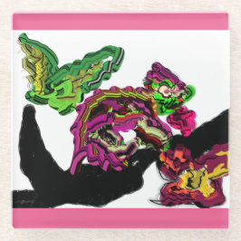 Regenwoud Kameleon plezier Glazen Onderzetter