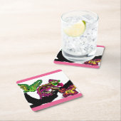 Regenwoud Kameleon plezier Kartonnen Onderzetters (Insitu)