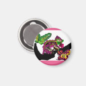 Regenwoud Kameleon plezier Magneet (Voorkant / Achterkant)