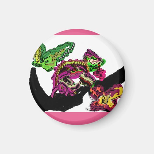 Regenwoud Kameleon plezier Magneet (Voorkant)