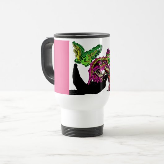 Regenwoud Kameleon plezier Reisbeker (Voorkant links)