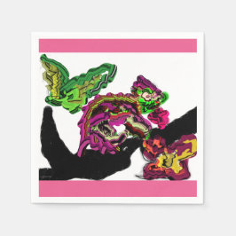 Regenwoud Kameleon plezier Servet