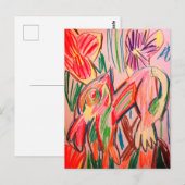 Regenwoud kameleon tekening briefkaart (Voorkant / Achterkant)