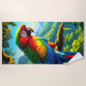 Regenwoud Macaw Parrot Kleurrijke Strandlaken (Voorkant)