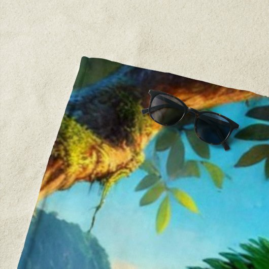 Regenwoud Macaw Parrot Kleurrijke Strandlaken (In situ)