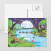 Regenwoud rivier briefkaart (Voorkant / Achterkant)