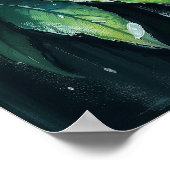 Regenwoud - Rustige illustratiestijl Kunst Poster (Hoek)