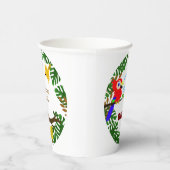 Regenwoud Schattigee Uil Parrot Toucan Vogels Verj Papieren Bekers (Rechts)