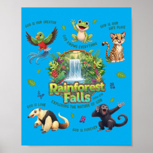 Regenwoud valt de natuur van God te ontdekken Poster