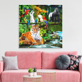 REGENWOUDBIODIVERSITEIT CANVAS AFDRUK (Insitu (Woonkamer))