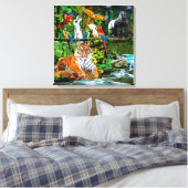 REGENWOUDBIODIVERSITEIT CANVAS AFDRUK (Insitu (Slaapkamer))