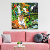 REGENWOUDBIODIVERSITEIT CANVAS AFDRUK (Insitu (Woonkamer))