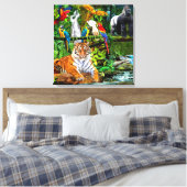 REGENWOUDBIODIVERSITEIT CANVAS AFDRUK (Insitu (Slaapkamer))