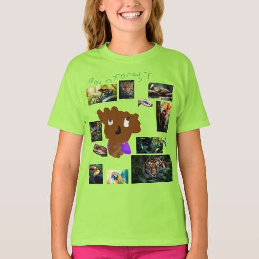 Regenwouddieren voor kinderen t-shirt (Voorkant)