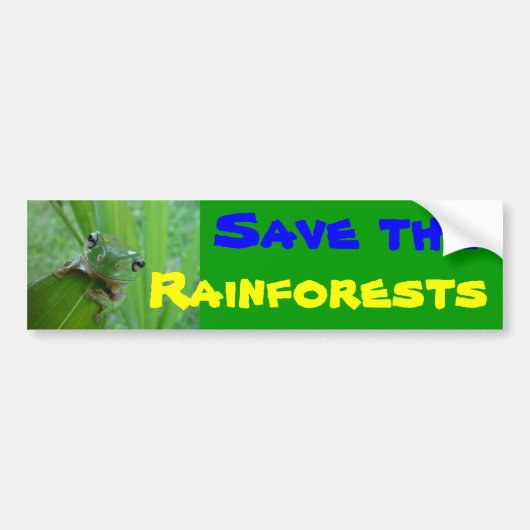 regenwouden bumpersticker (Voorkant)