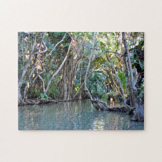 Regenwouden van Dominica. Legpuzzel (Horizontaal)