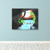 Regenwoudgrot Canvas Afdruk (Insitu (Houten vloer))