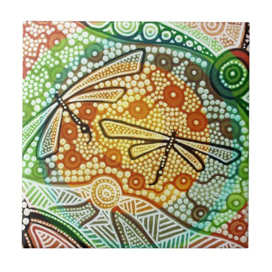 regenwoudlibellen tegeltje (Voorkant)