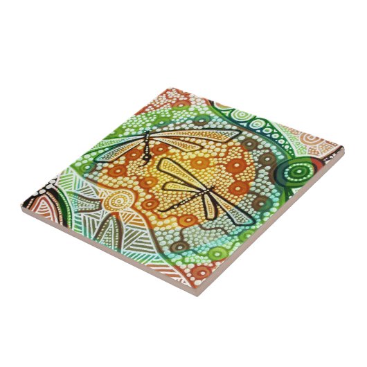 regenwoudlibellen tegeltje (Zijkant)