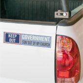 Regering Buiten mijn kerk houden Bumpersticker (Op Truck)