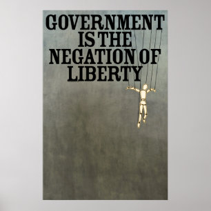 Regering is de Negatie van Liberty Print