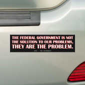 Regering is het probleem bumpersticker (Op auto)