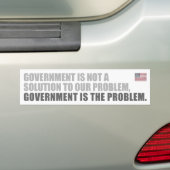 Regering is het probleem bumpersticker (Op auto)