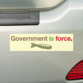 Regering is van kracht bumpersticker (Op auto)
