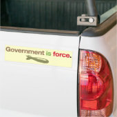 Regering is van kracht bumpersticker (Op Truck)